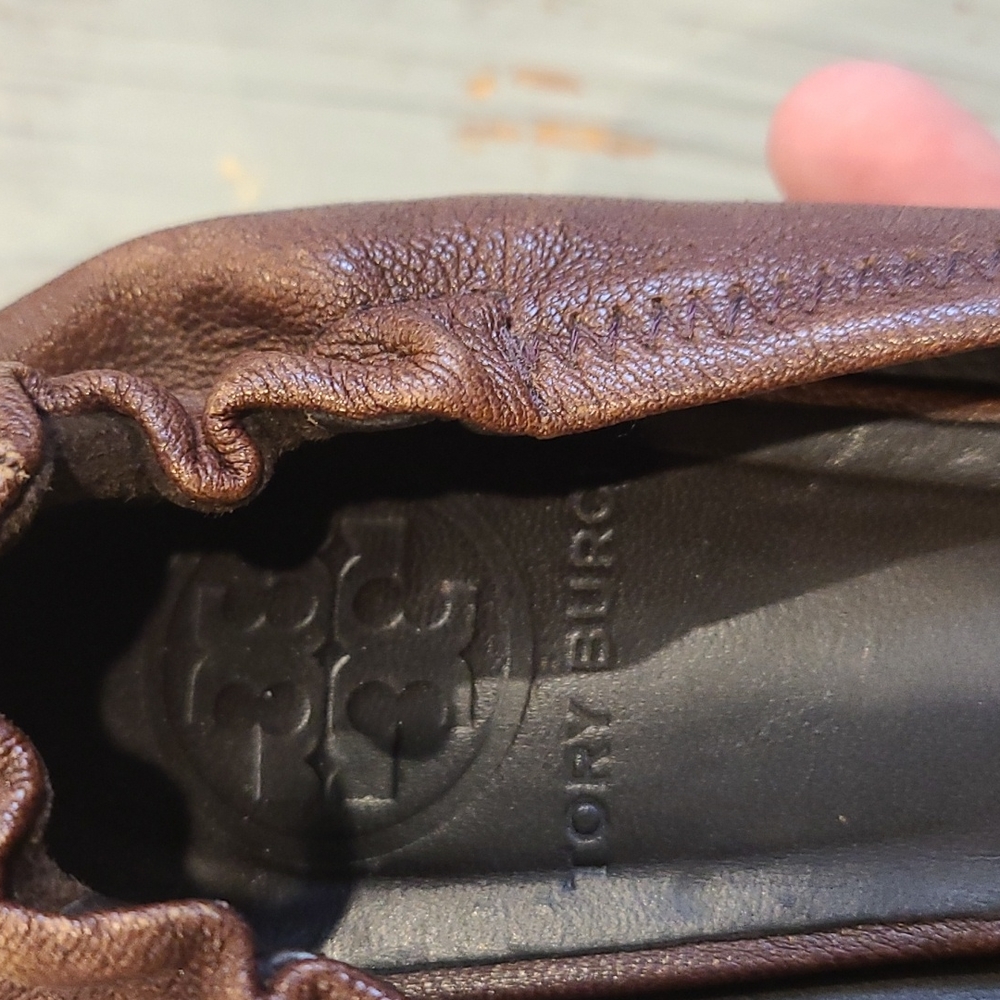 Tory Burch brown leather ballet flats - Picture 6 of 8